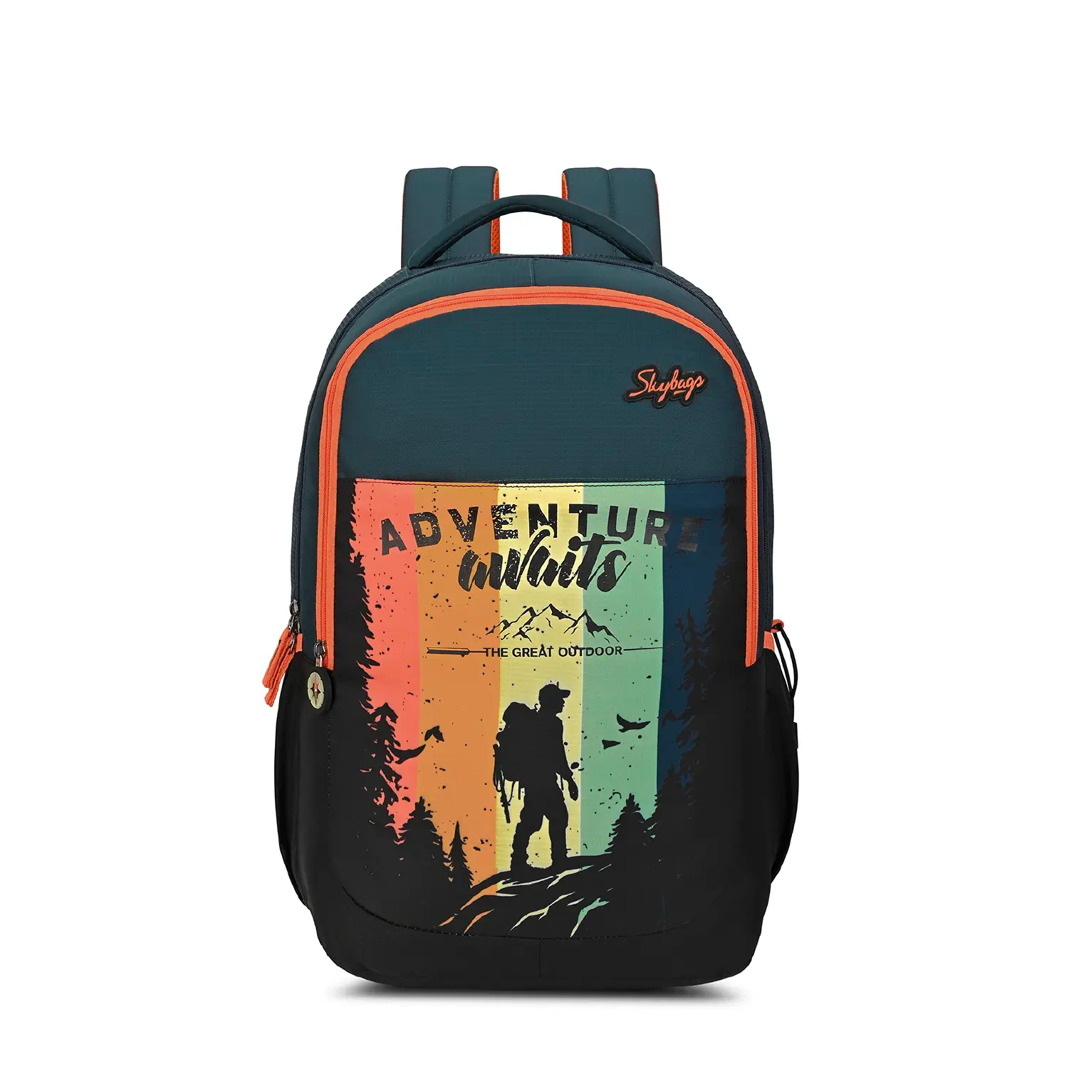 Skybags Klan V3 Adventure School Backpack 37L – Dark Green