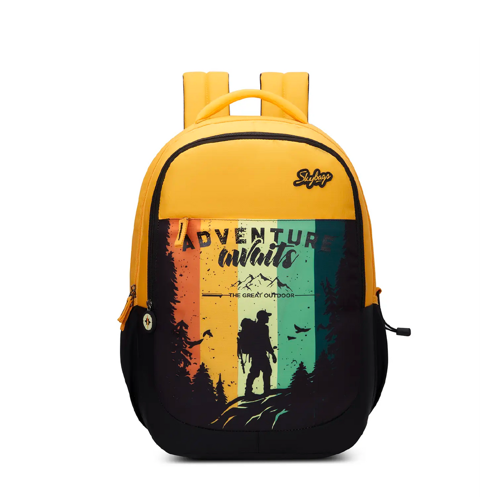 Skybags Klan V3 Adventure School Backpack 37L – Mustard Yellow
