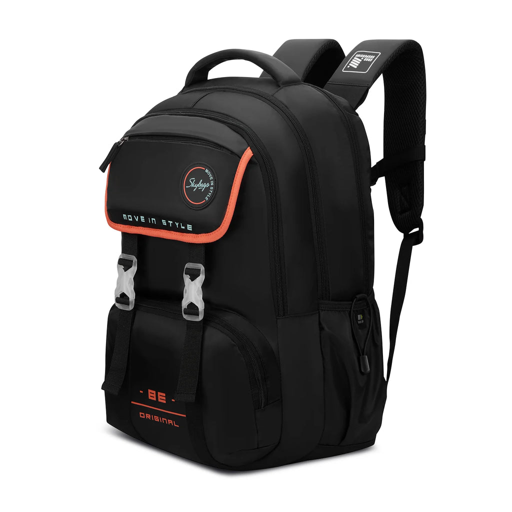 Skybags Sizzler Pro School Backpack 39L – Hot Box Black