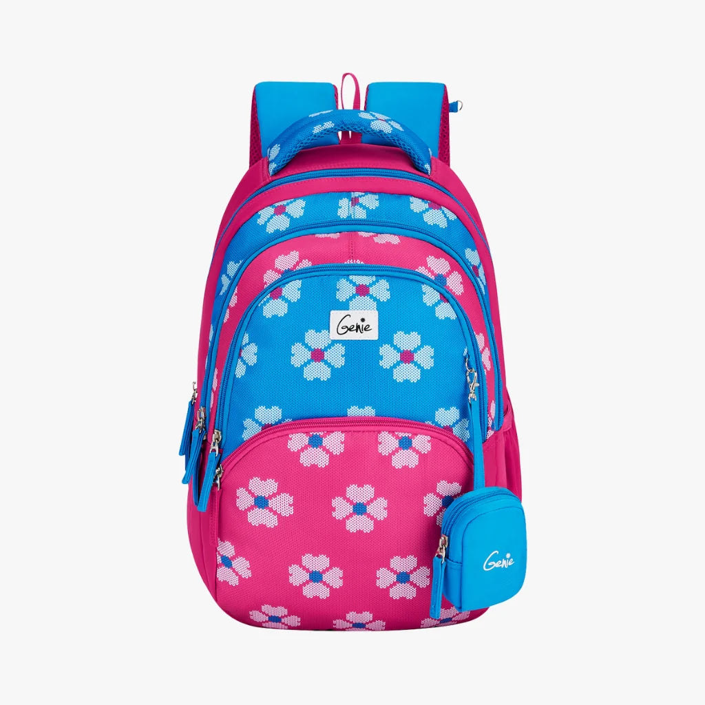 Genie Crimson School Backpack 27L – Blue & Pink