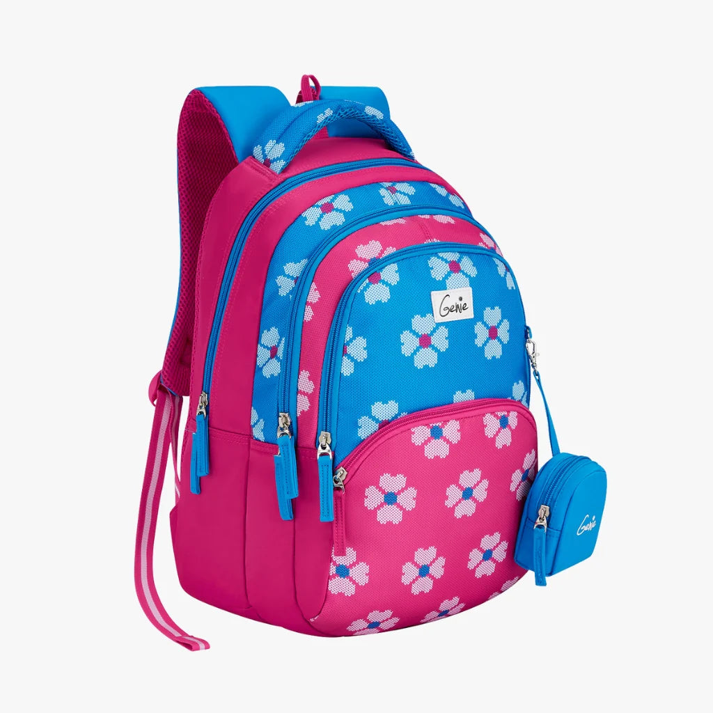 Genie Crimson School Backpack 27L – Blue & Pink