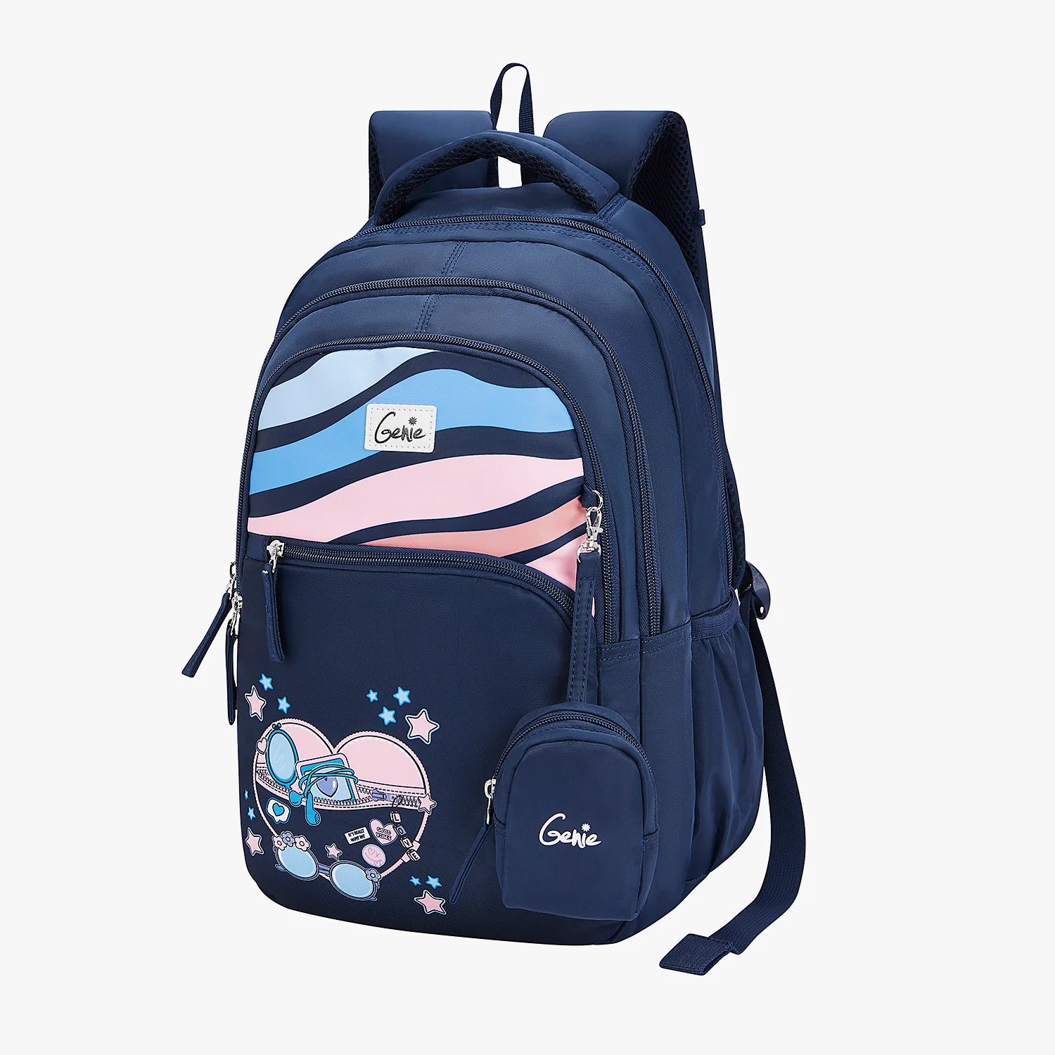 Genie Starlight School Backpack 27L – Navy Blue