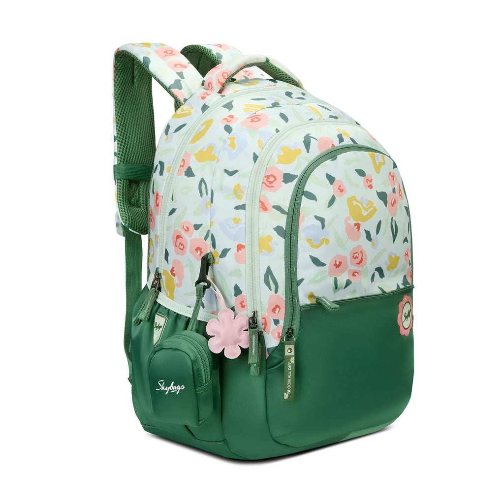 Skybags Stella Printed School Backpack 37L – Green