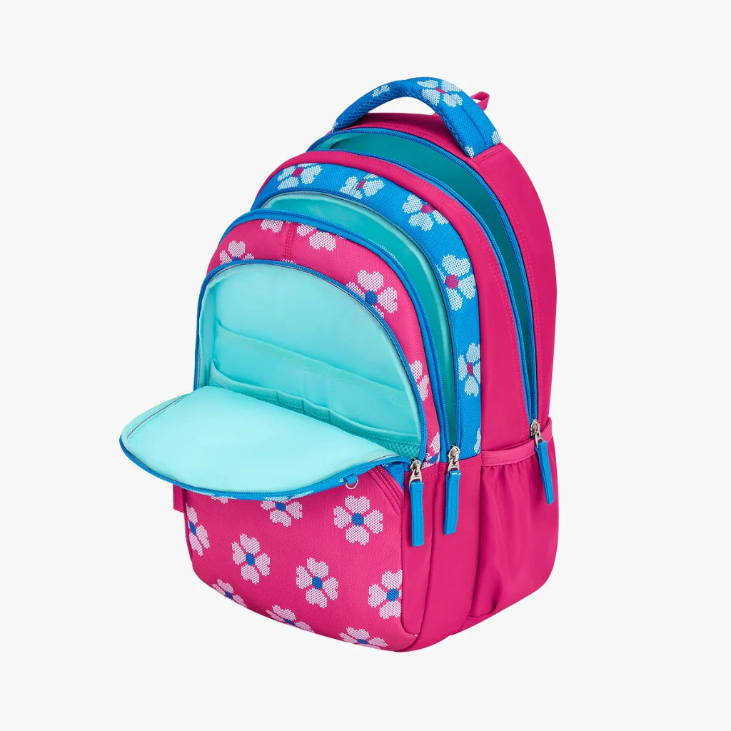 Genie Crimson School Backpack 27L – Blue & Pink
