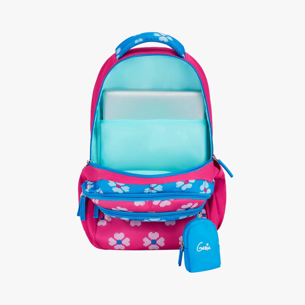 Genie Crimson School Backpack 27L – Blue & Pink