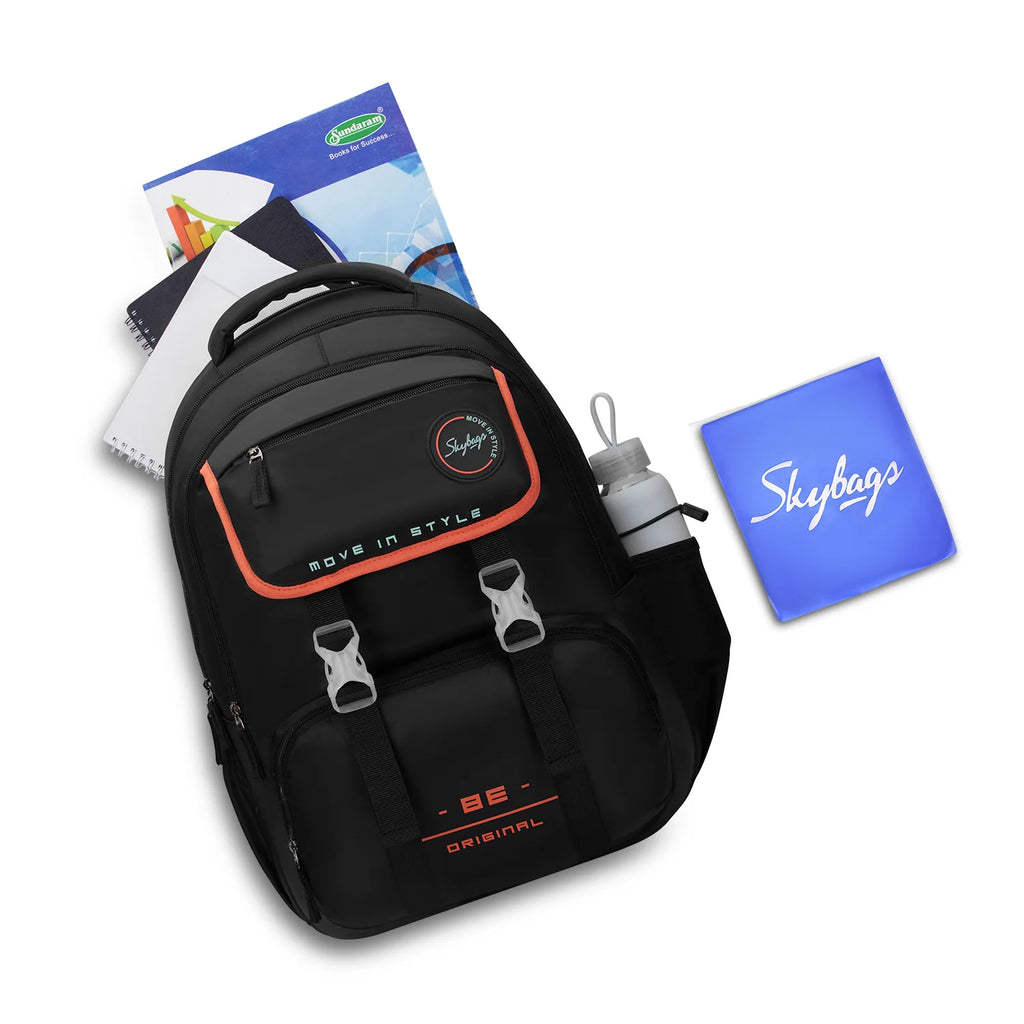 Skybags Sizzler Pro School Backpack 39L – Hot Box Black