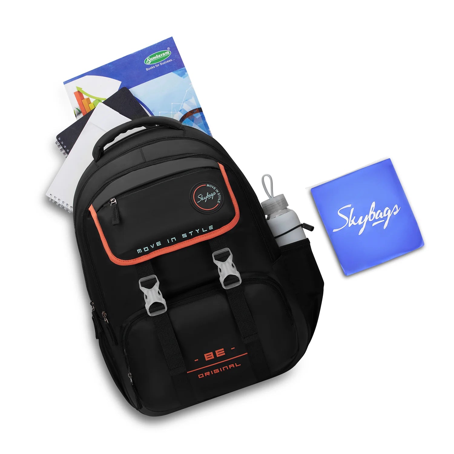 Skybags Sizzler Pro School Backpack 39L – Hot Box Black