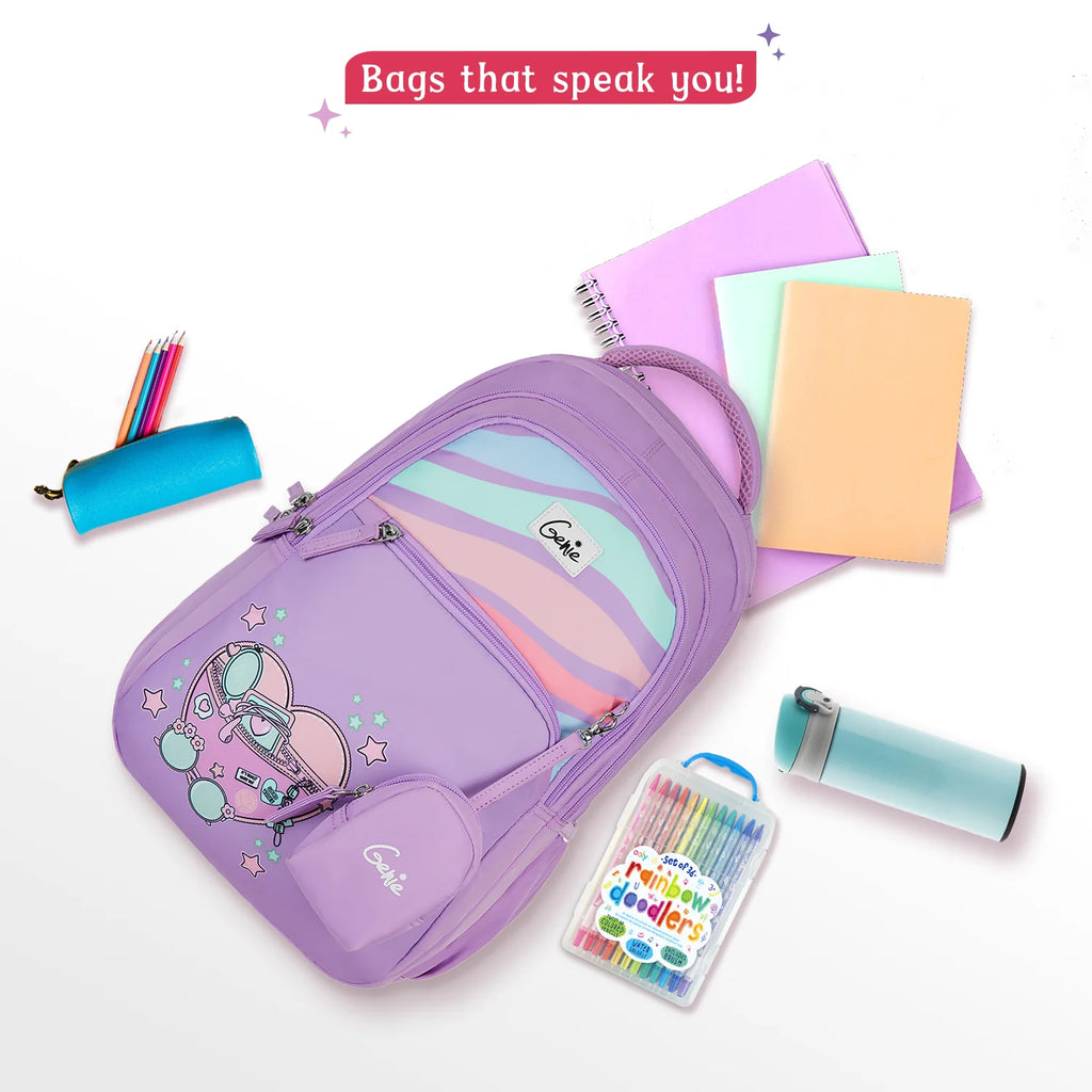 Genie Starlight School Backpack 27L – Purple
