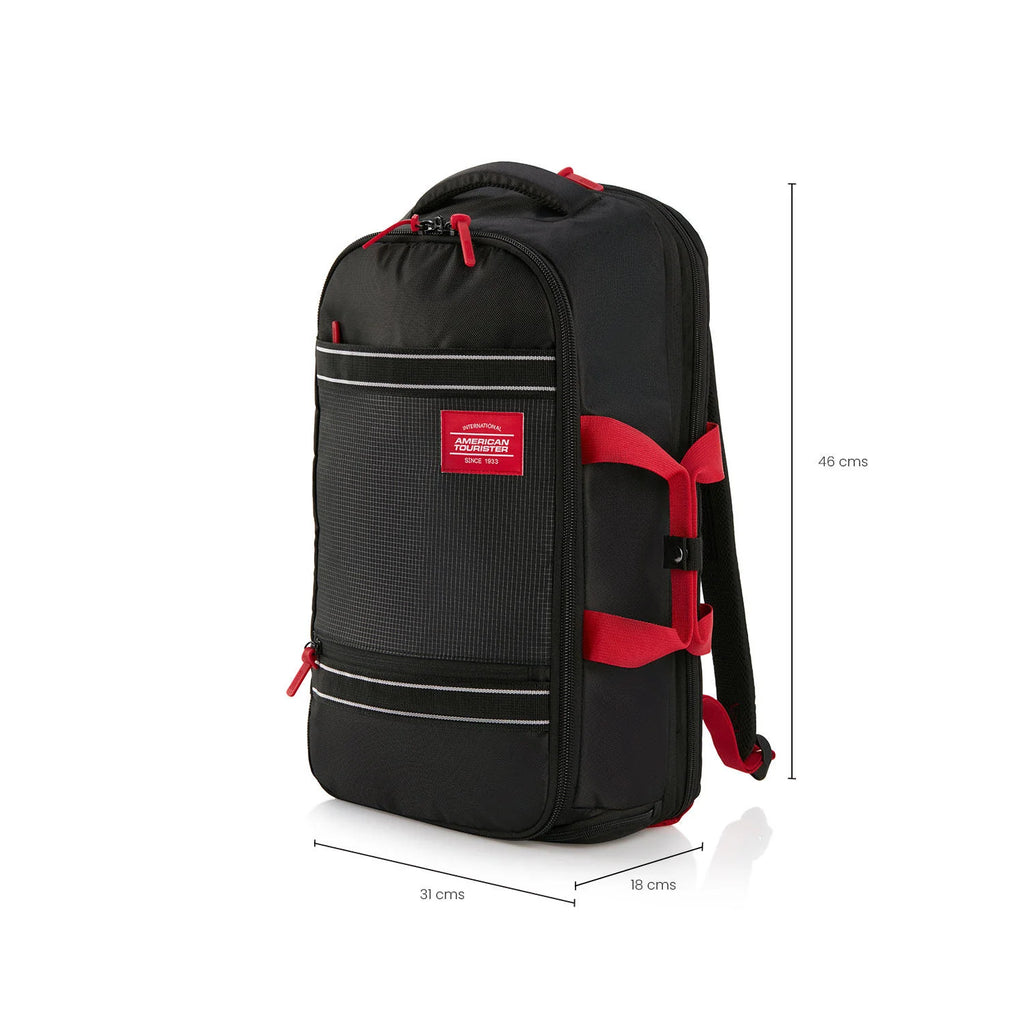 American Tourister ASTON Backpack – Black Checks (40L)