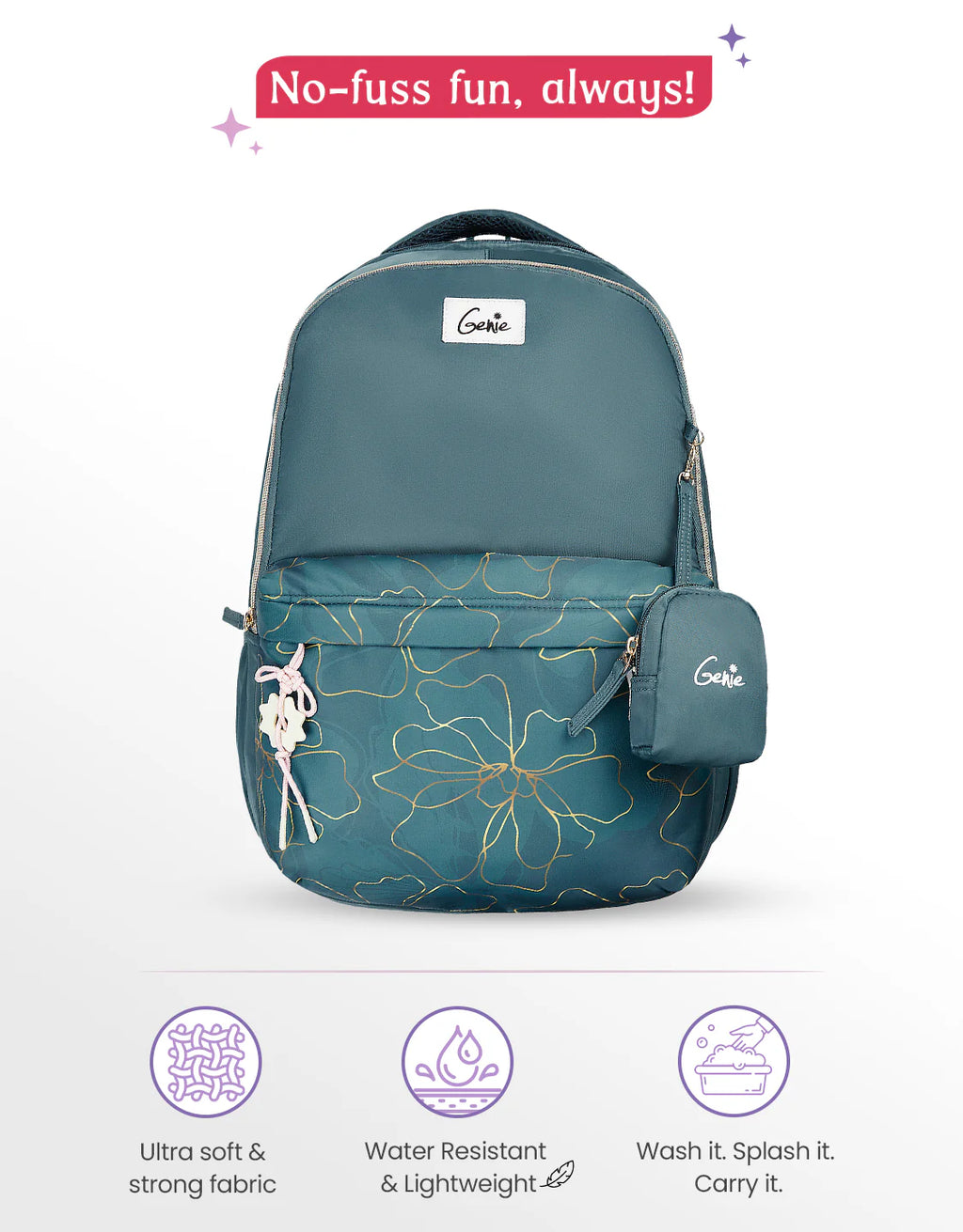 Genie Marilit School Backpack 40L – Dark Green