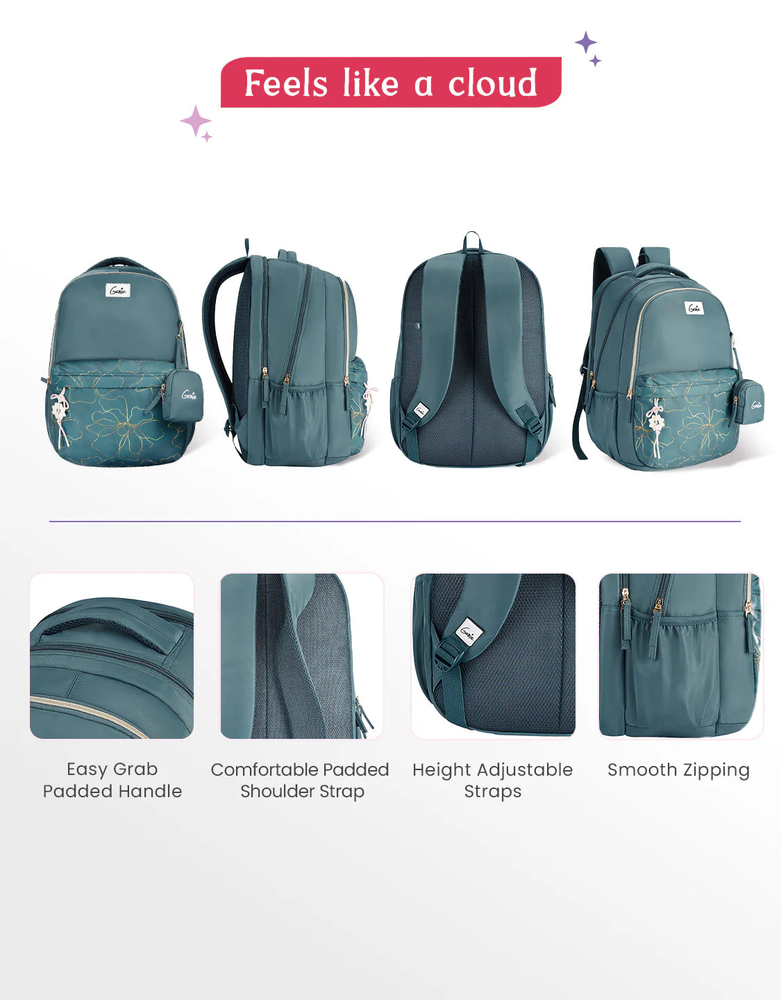 Genie Marilit School Backpack 40L – Dark Green