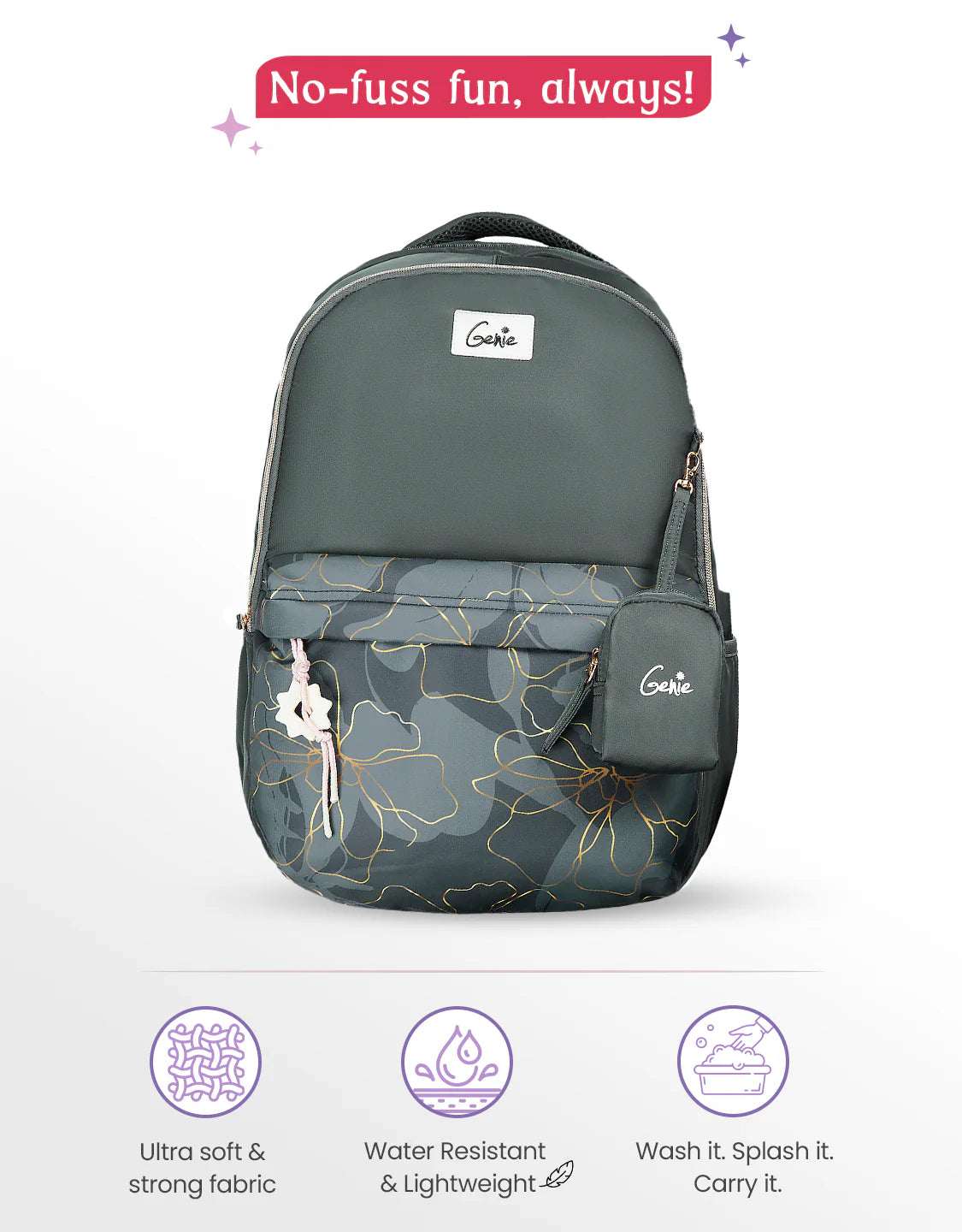 Genie Marilit School Backpack 40L – Grey