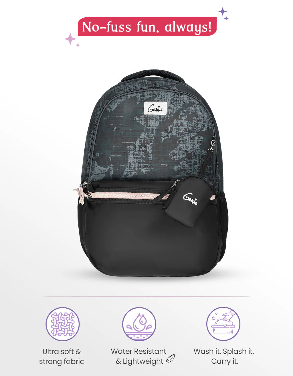Genie Nora School Backpack 40L – Black