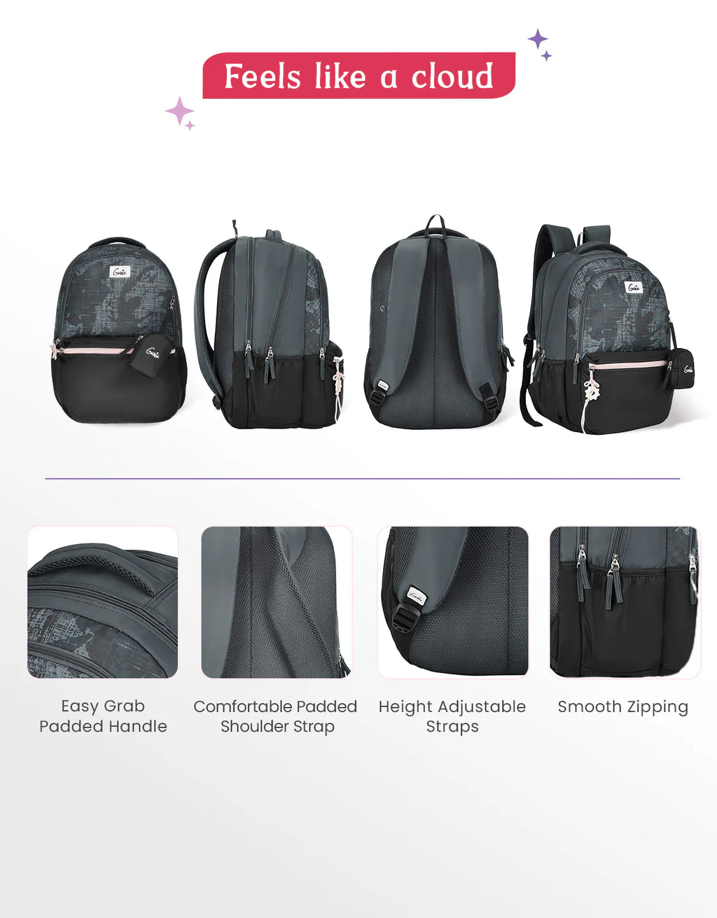 Genie Nora School Backpack 40L – Black