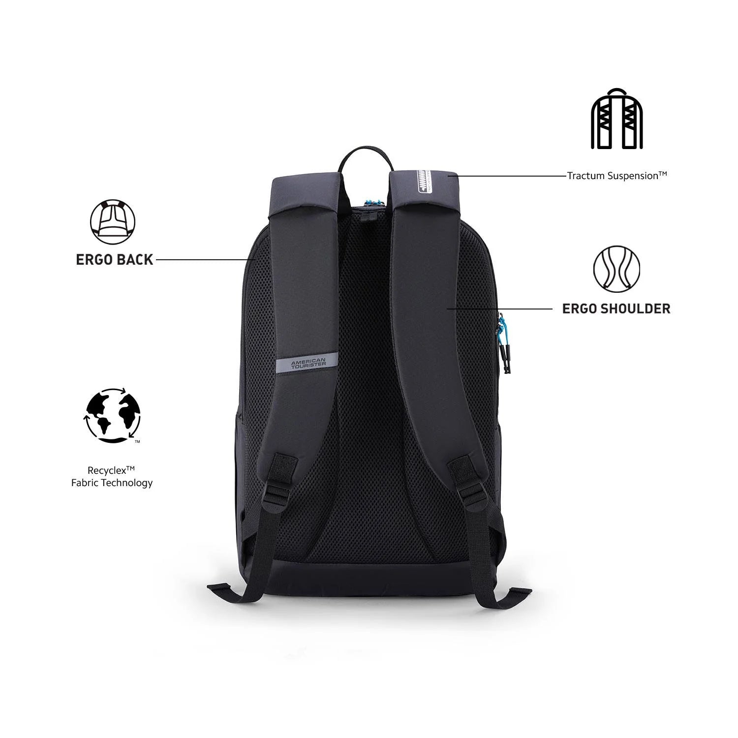 American Tourister Herd 3.0 Backpack – Black (33L)